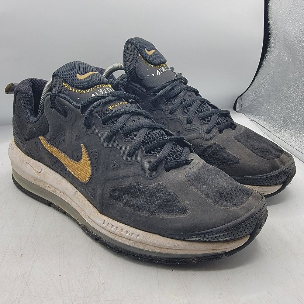 Nike Air Max Genome Mens 9.5 Black Metallic Gold Athletic Sneaker DM7567-001